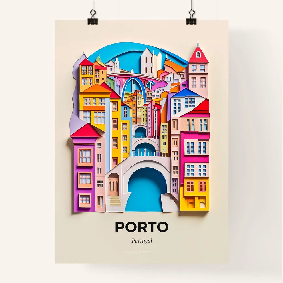 Vivid Porto, Portugal, Colorful Poster