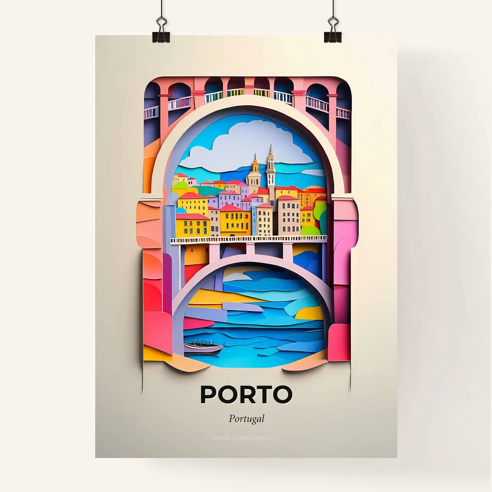Vivid Porto, Portugal, Colorful Poster