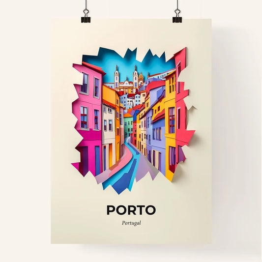 Vivid Porto, Portugal, Colorful Poster