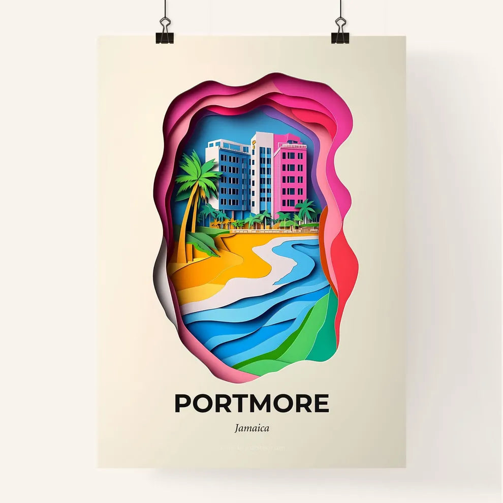 Vivid Portmore, Jamaica, Colorful Poster