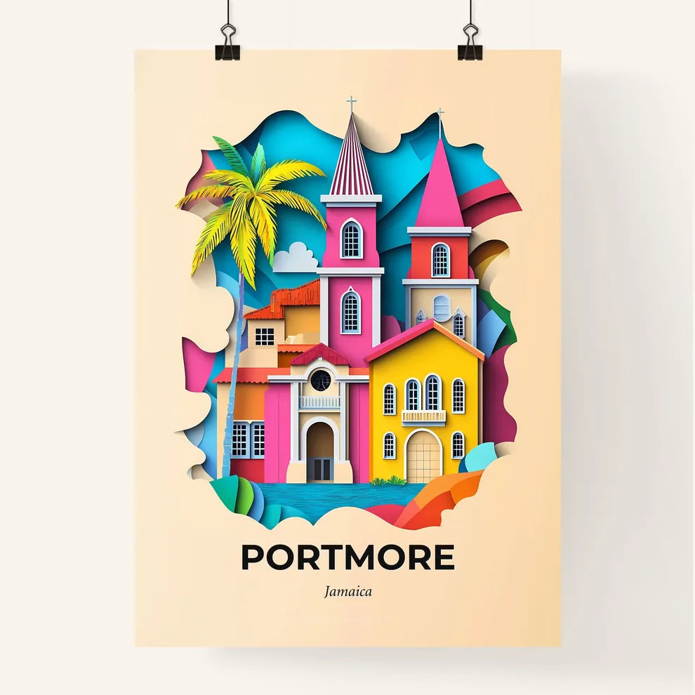 Vivid Portmore, Jamaica, Colorful Poster