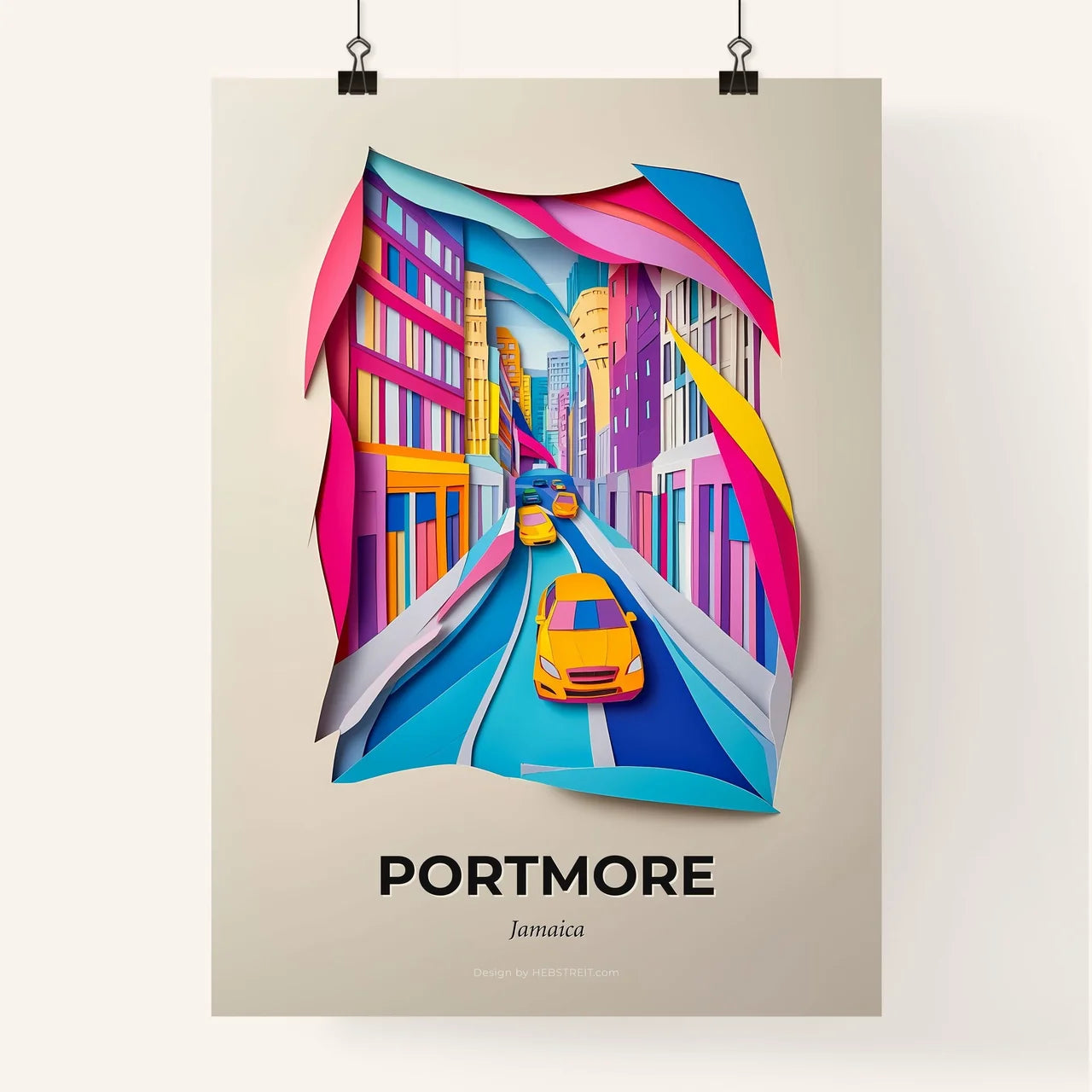 Vivid Portmore, Jamaica, Colorful Poster