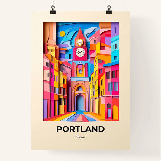 Vivid Portland, Oregon, Colorful Poster
