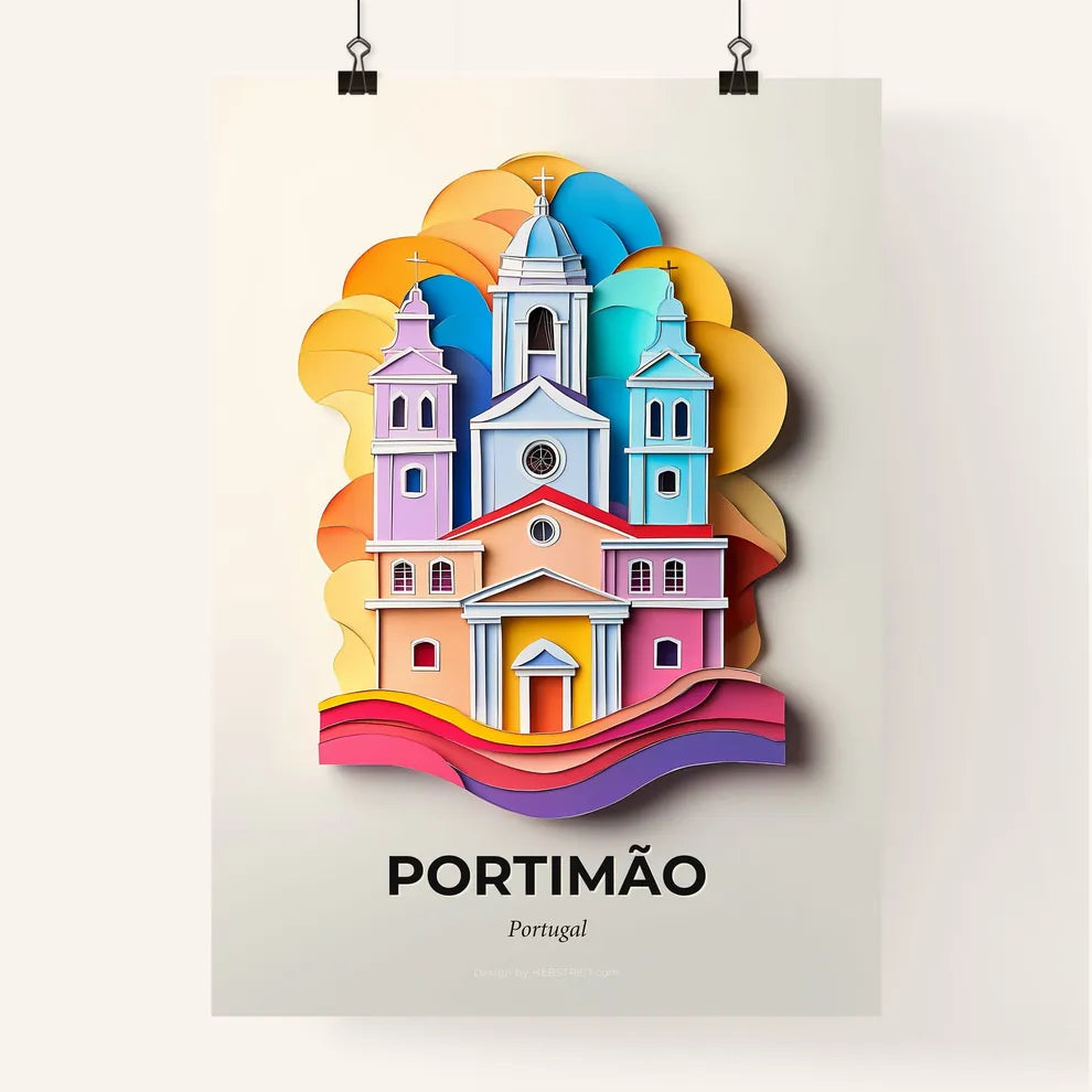 Vivid Portimão, Portugal, Colorful Poster