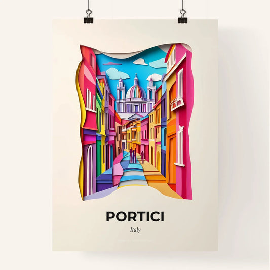 Vivid Portici, Italy, Colorful Poster