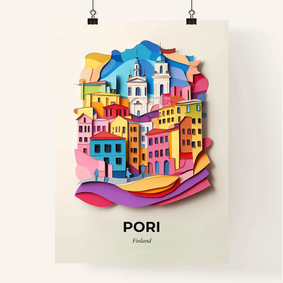 Vivid Pori, Finland, Colorful Poster