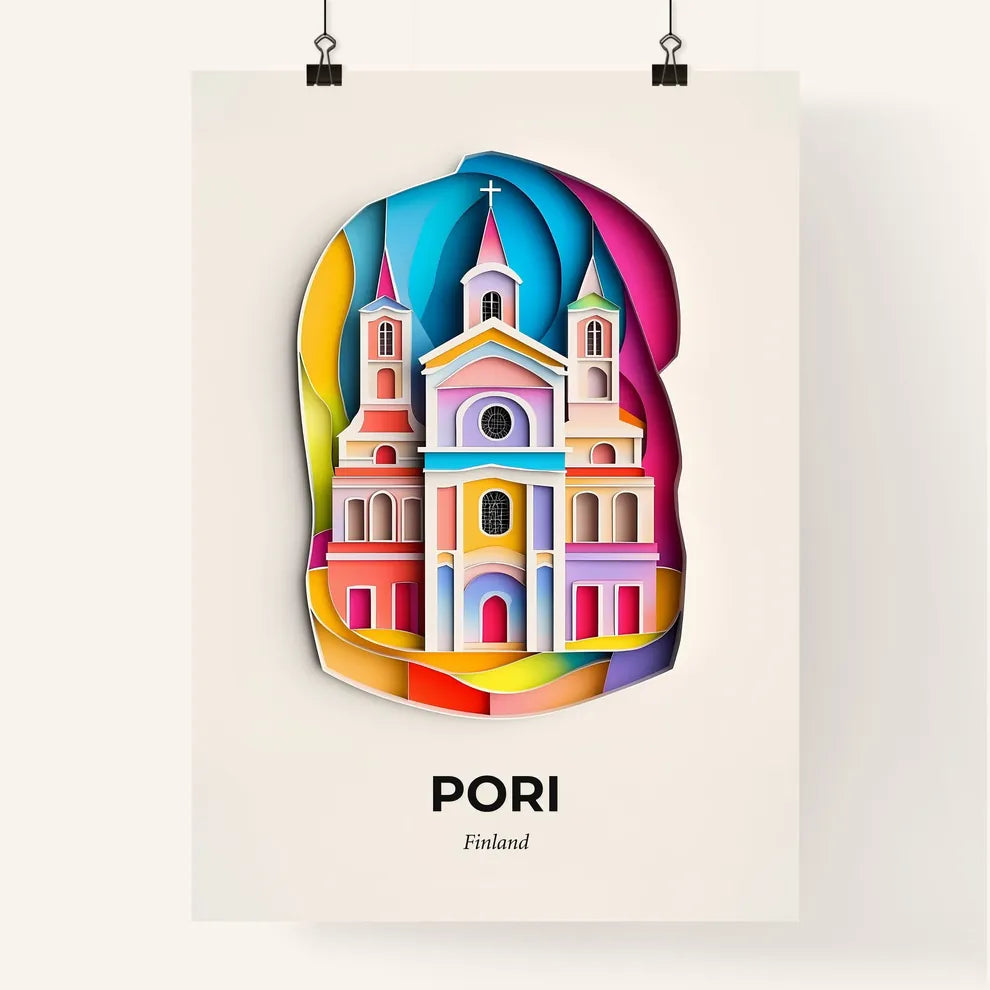 Vivid Pori, Finland, Colorful Poster