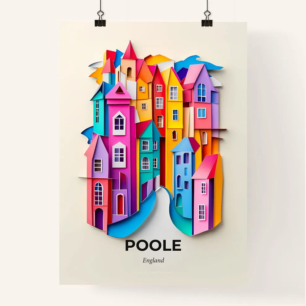 Vivid Poole, England, Colorful Poster