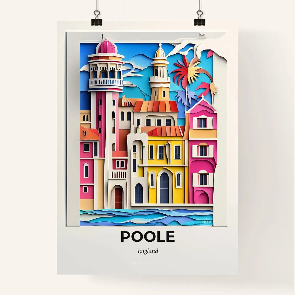 Vivid Poole, England, Colorful Poster