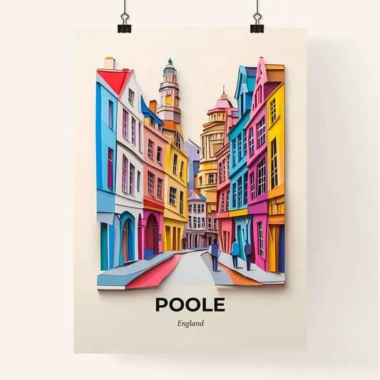 Vivid Poole, England, Colorful Poster