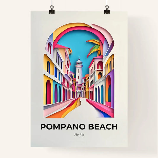 Vivid Pompano Beach, Florida, Colorful Poster