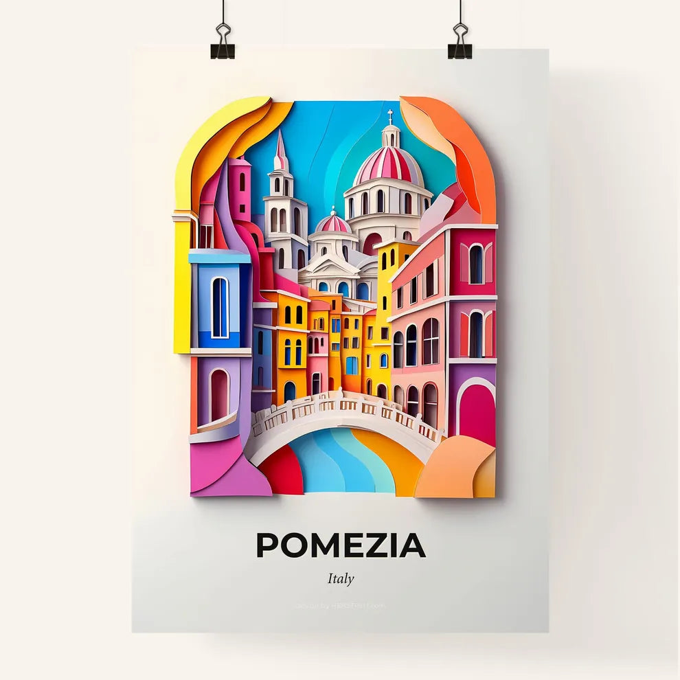Vivid Pomezia, Italy, Colorful Poster