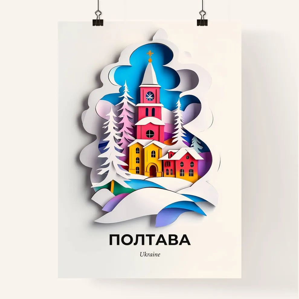Vivid Poltava, Ukraine, Colorful Poster