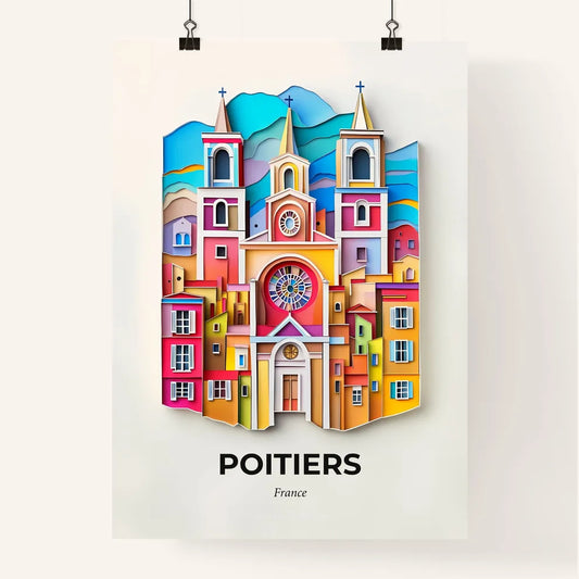 Vivid Poitiers, France, Colorful Poster