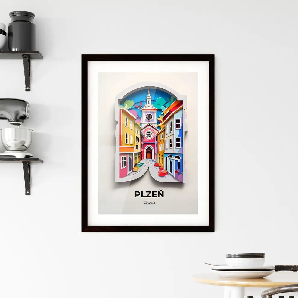 Vivid Plzeň, Czechia, Framed Wall Art