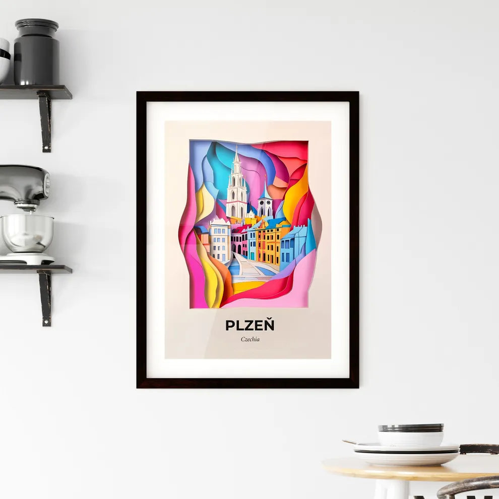 Vivid Plzeň, Czechia, Framed Wall Art