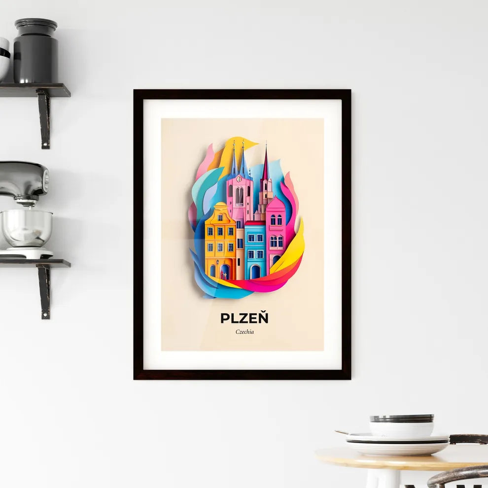 Vivid Plzeň, Czechia, Framed Wall Art