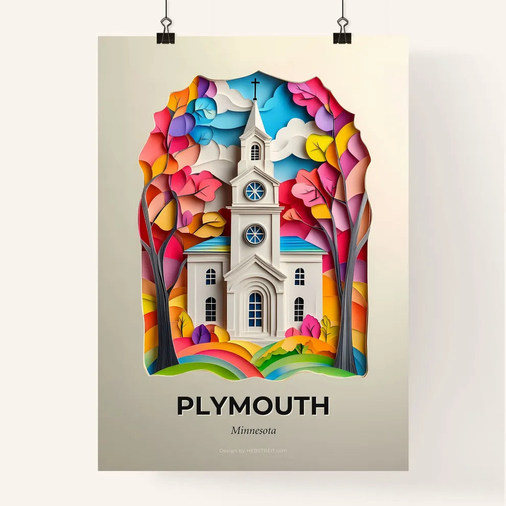 Vivid Plymouth, Minnesota, Colorful Poster