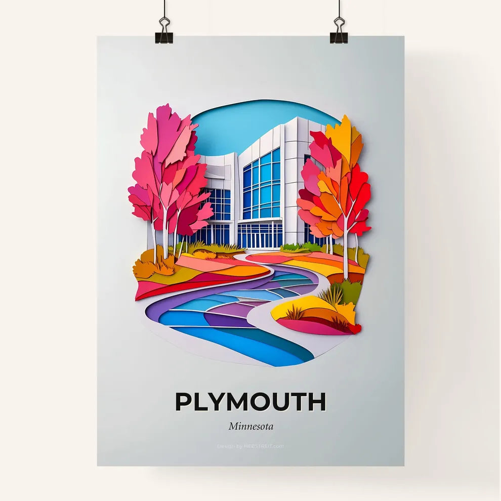 Vivid Plymouth, Minnesota, Colorful Poster