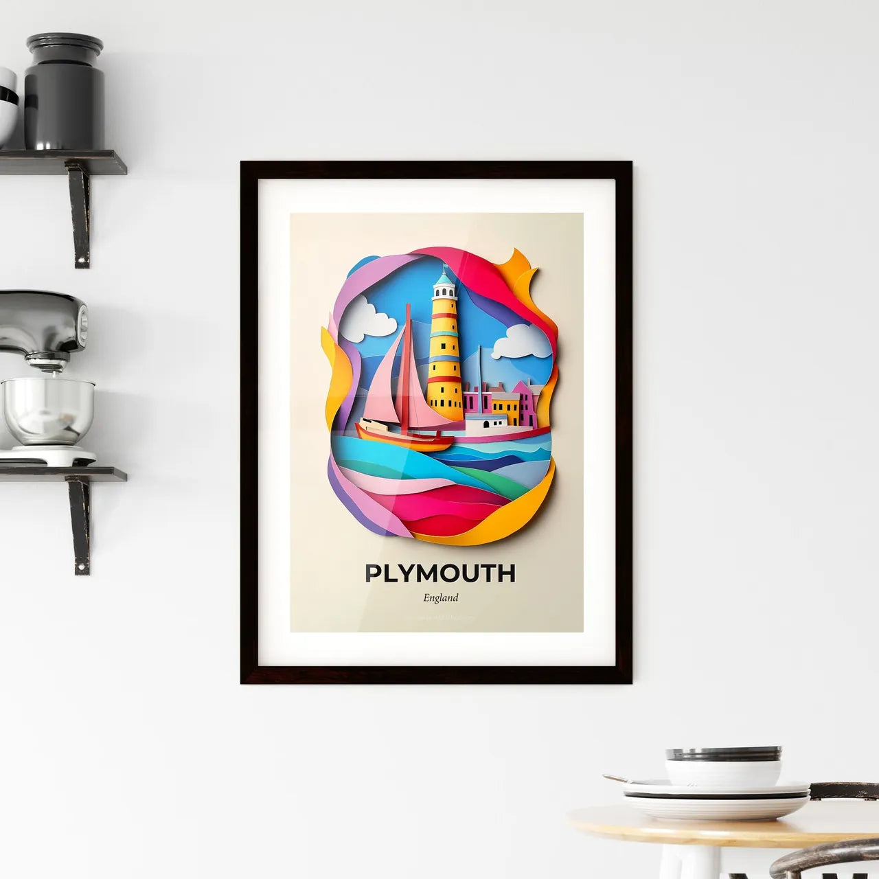 Vivid Plymouth, England, Framed Wall Art