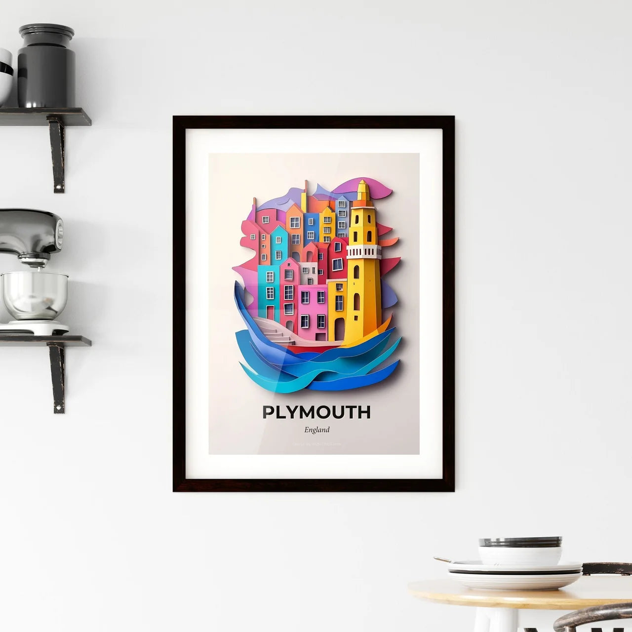 Vivid Plymouth, England, Framed Wall Art