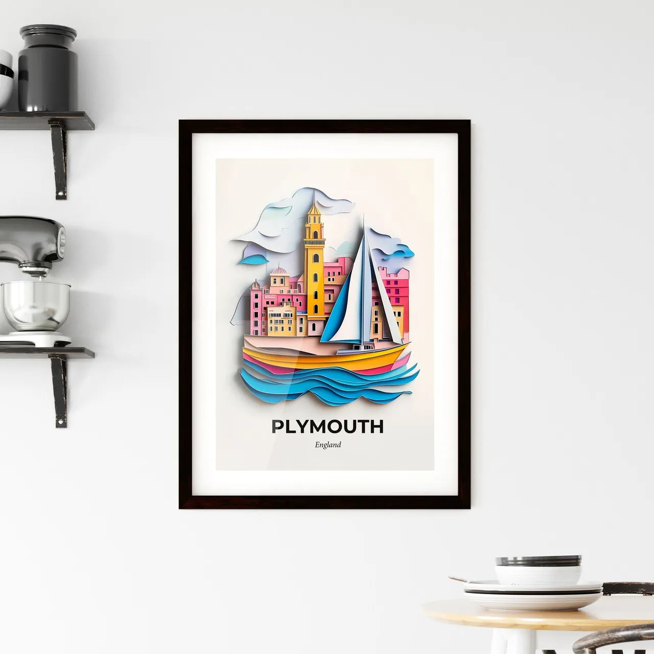 Vivid Plymouth, England, Framed Wall Art