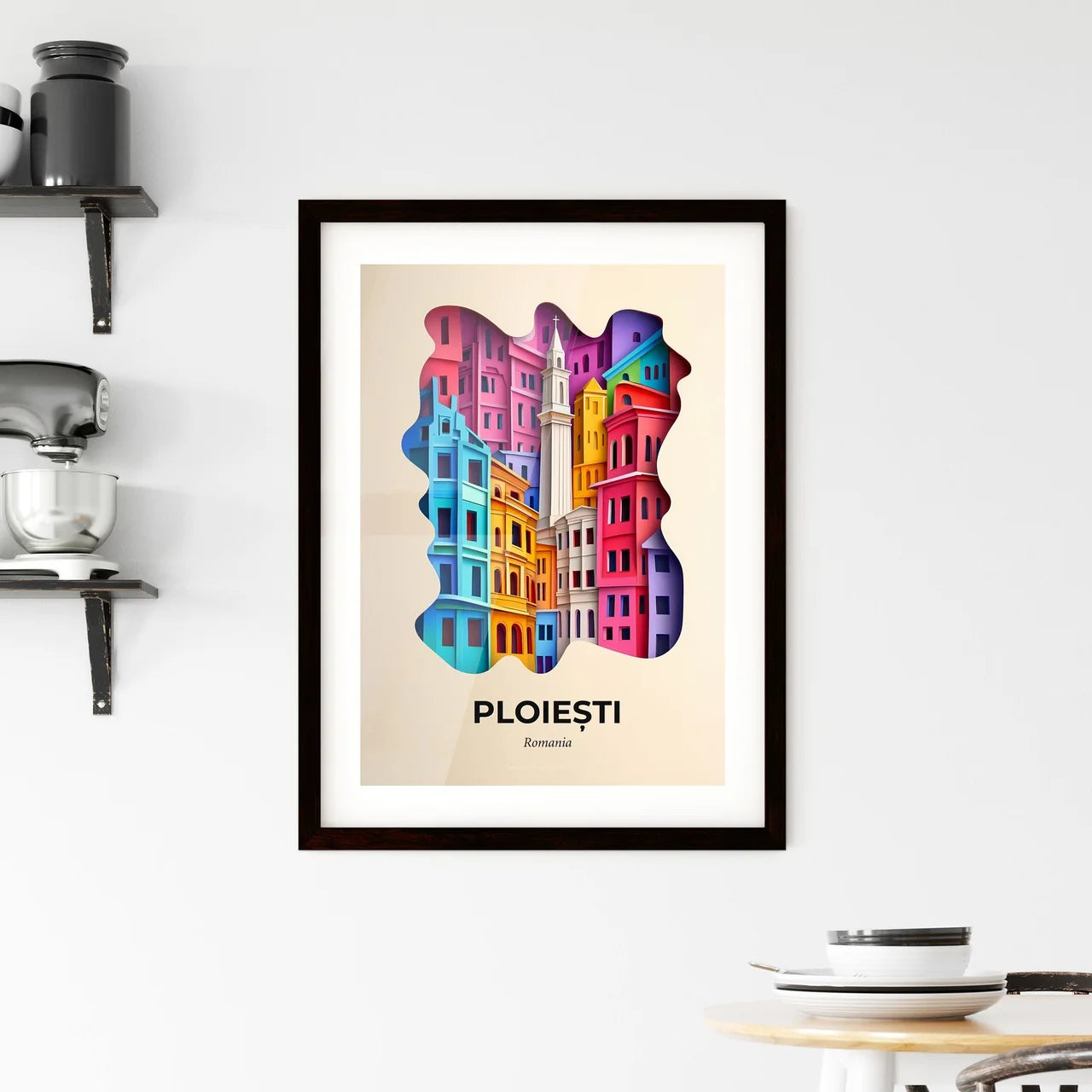 Vivid Ploiești, Romania, Framed Wall Art