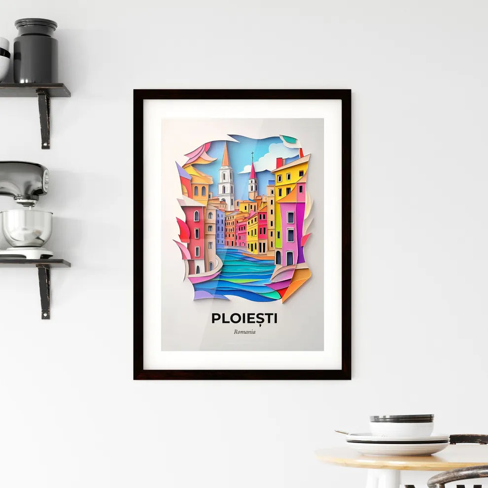 Vivid Ploiești, Romania, Framed Wall Art