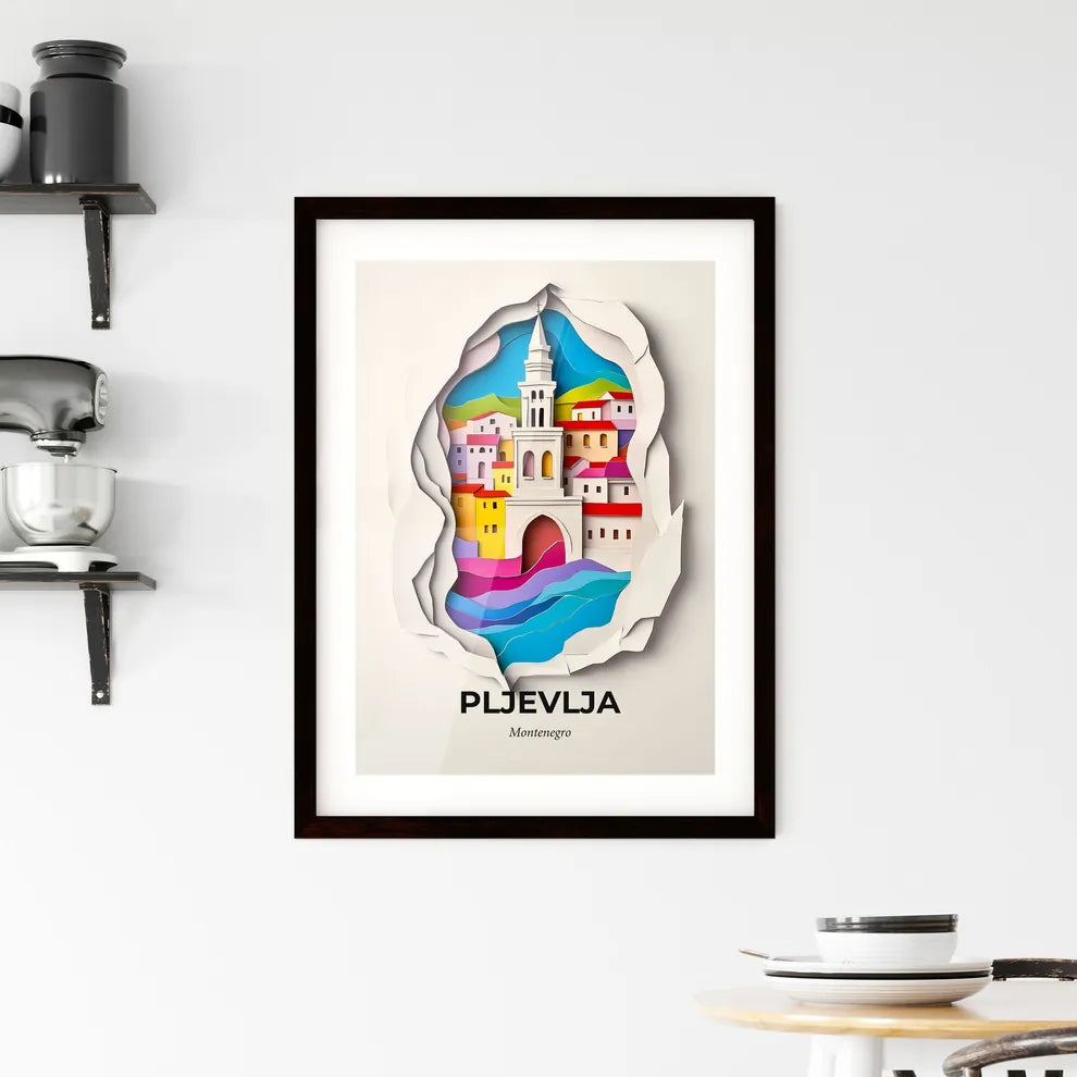 Vivid Pljevlja, Montenegro, Framed Wall Art