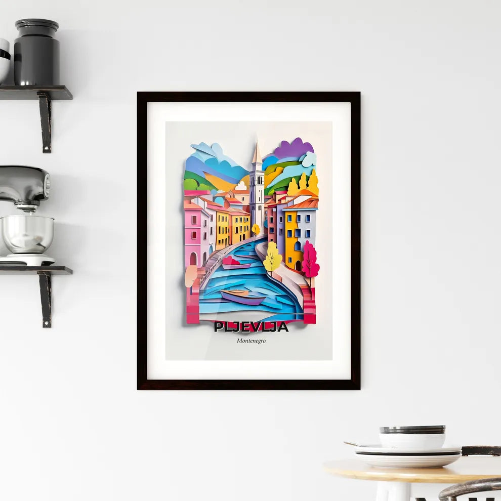 Vivid Pljevlja, Montenegro, Framed Wall Art