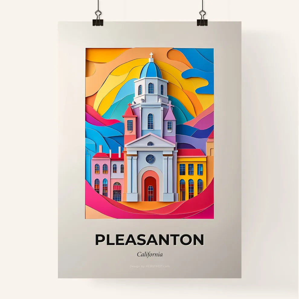Vivid Pleasanton, California, Colorful Poster