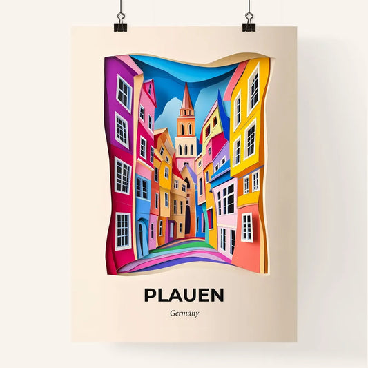 Vivid Plauen, Germany, Colorful Poster
