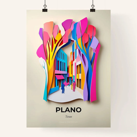 Vivid Plano, Texas, Colorful Poster