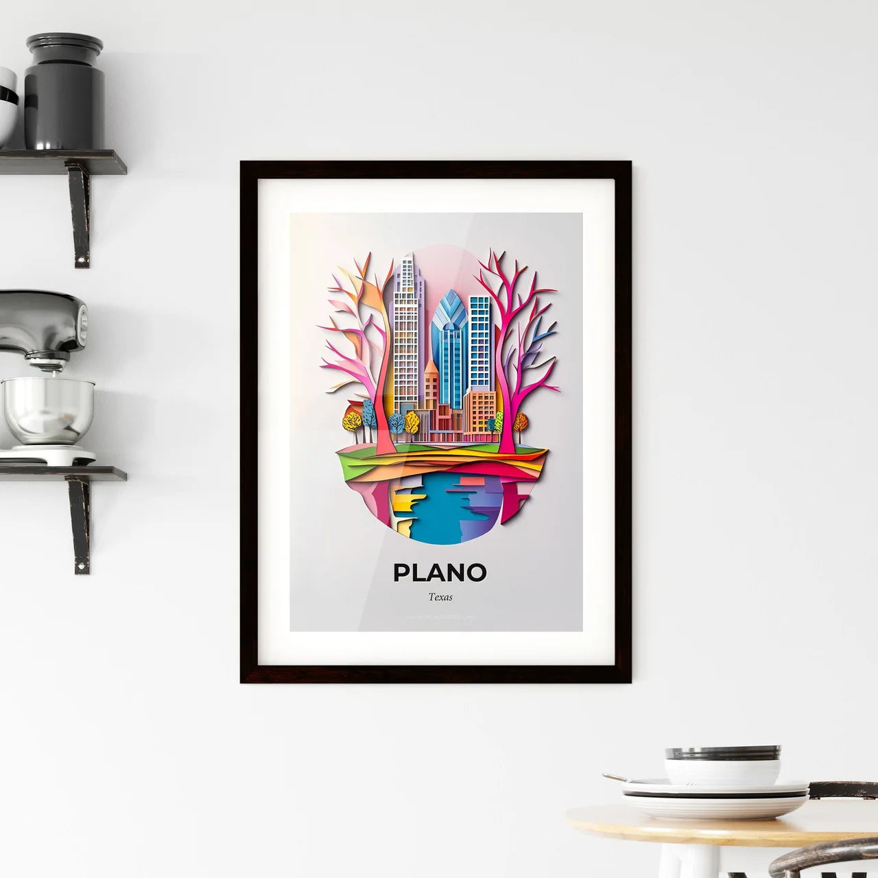 Vivid Plano, Texas, Framed Wall Art