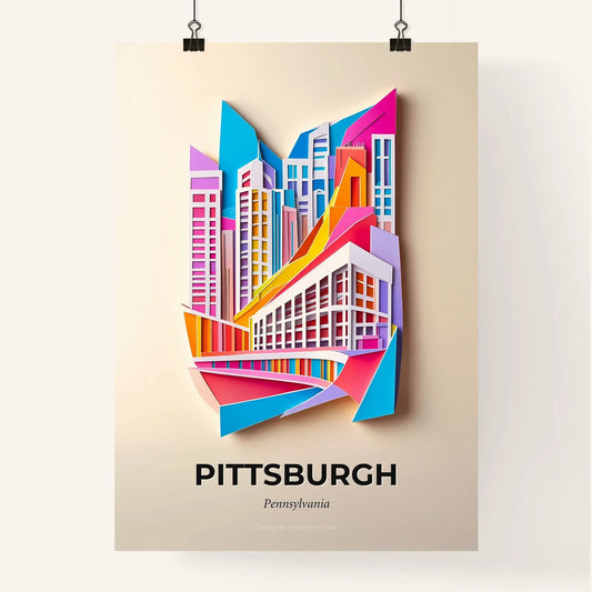 Vivid Pittsburgh, Pennsylvania, Colorful Poster