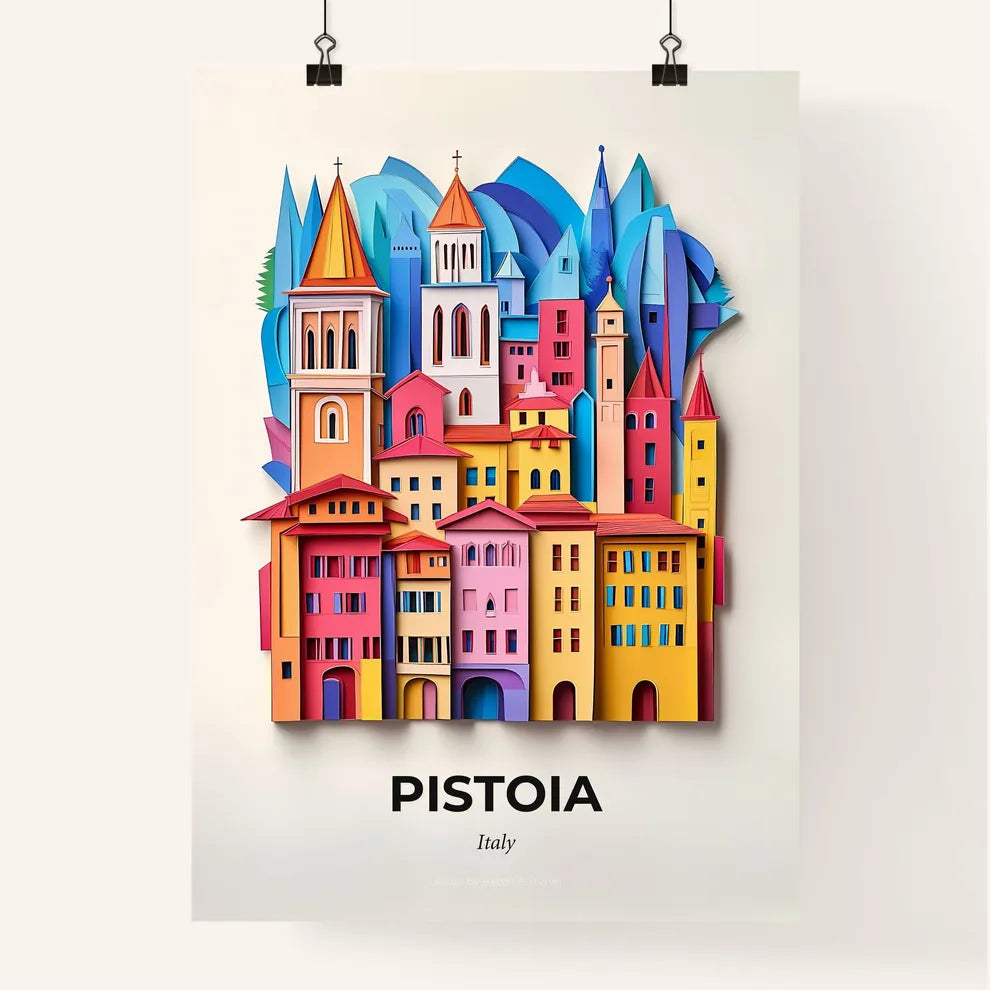 Vivid Pistoia, Italy, Colorful Poster