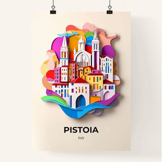 Vivid Pistoia, Italy, Colorful Poster