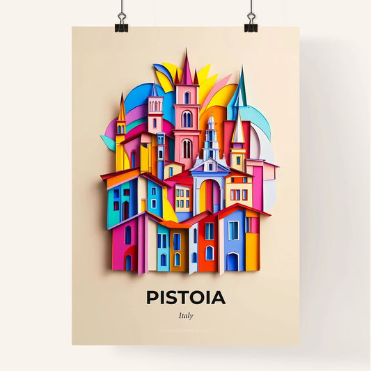 Vivid Pistoia, Italy, Colorful Poster