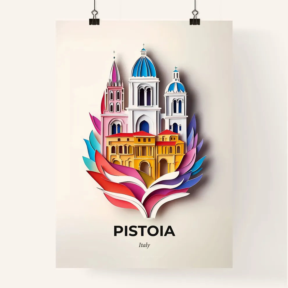 Vivid Pistoia, Italy, Colorful Poster