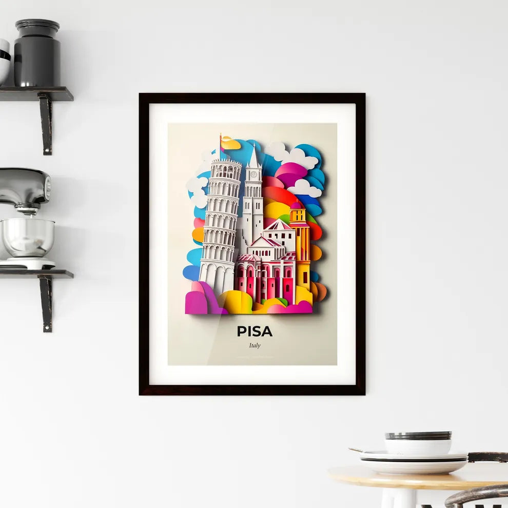 Vivid Pisa, Italy, Framed Wall Art