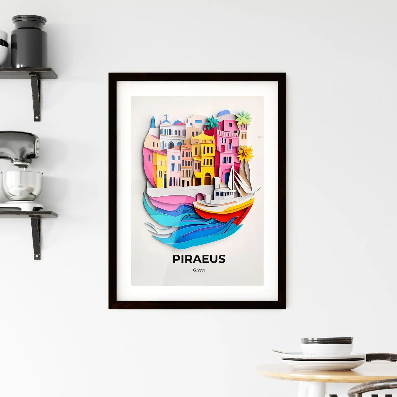 Vivid Piraeus, Greece, Framed Wall Art