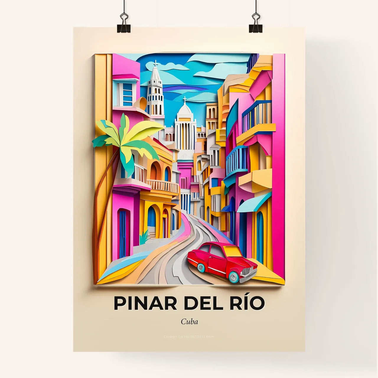 Vivid Pinar del Río, Cuba, Colorful Poster