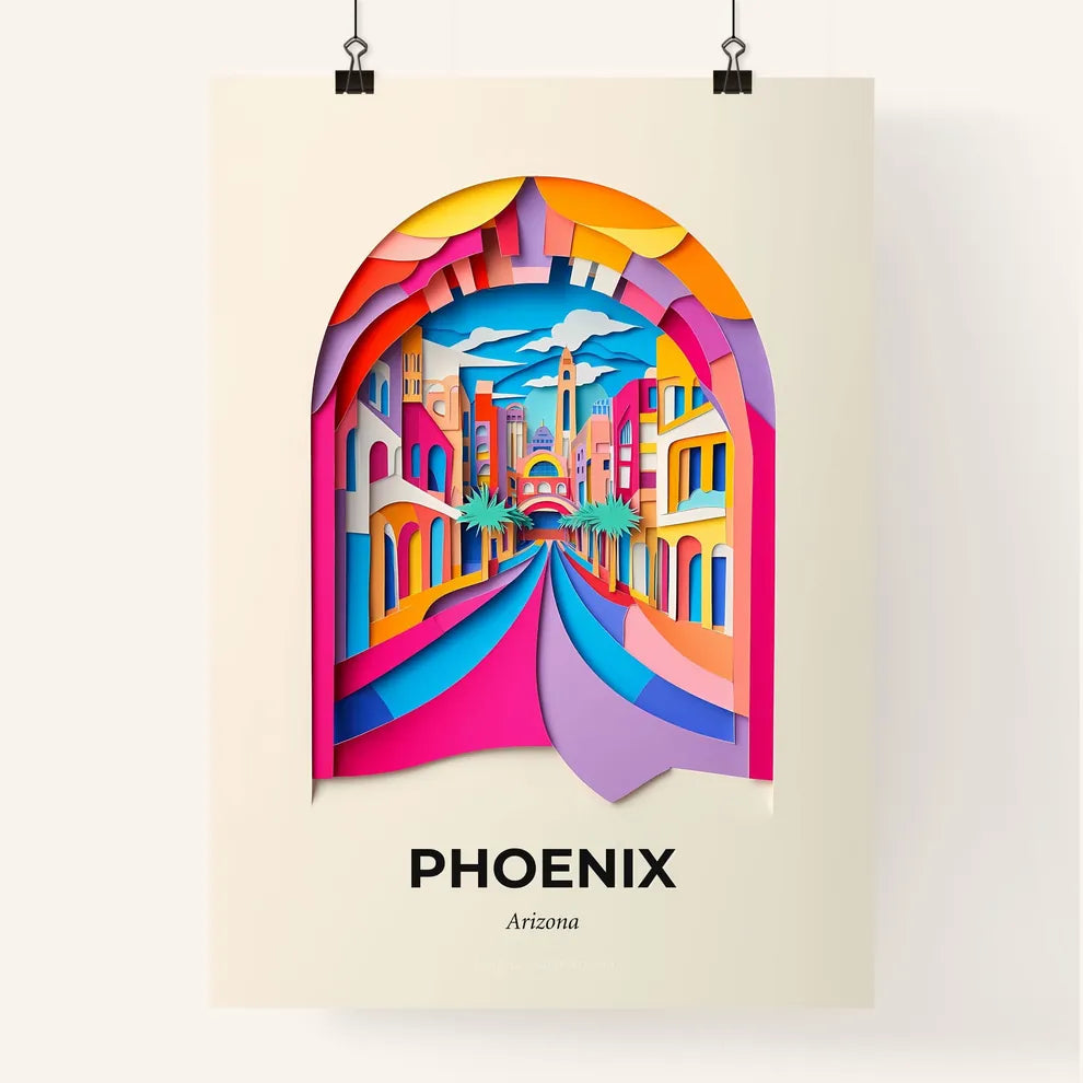 Vivid Phoenix, Arizona, Colorful Poster