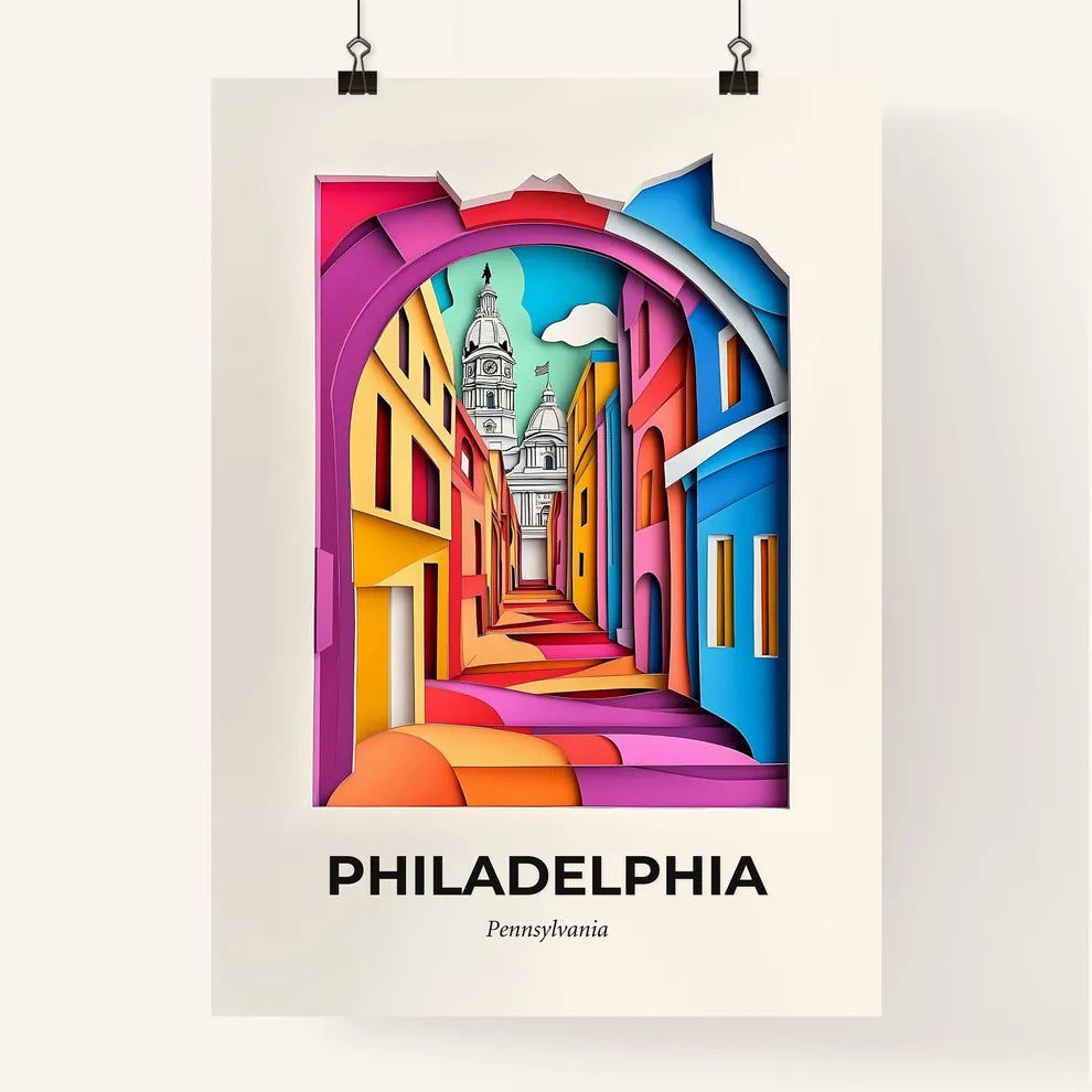 Vivid Philadelphia, Pennsylvania, Colorful Poster