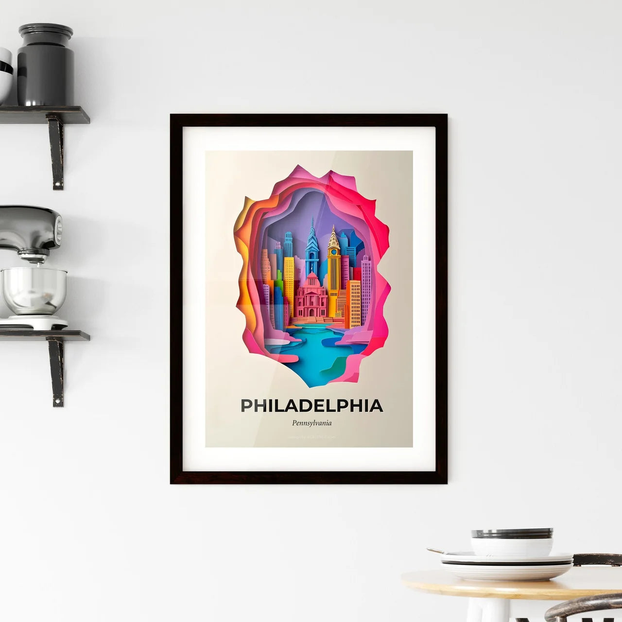 Vivid Philadelphia, Pennsylvania, Framed Wall Art