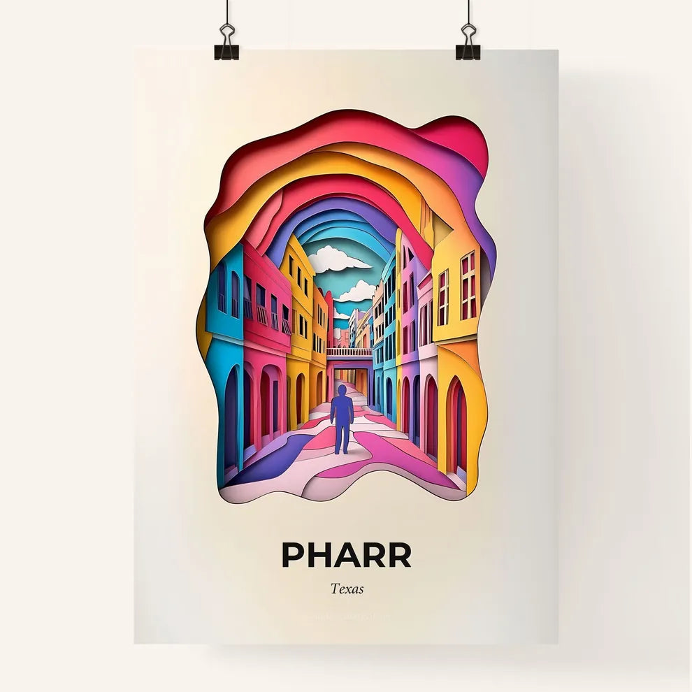 Vivid Pharr, Texas, Colorful Poster