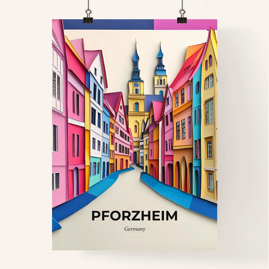 Vivid Pforzheim, Germany, Colorful Poster