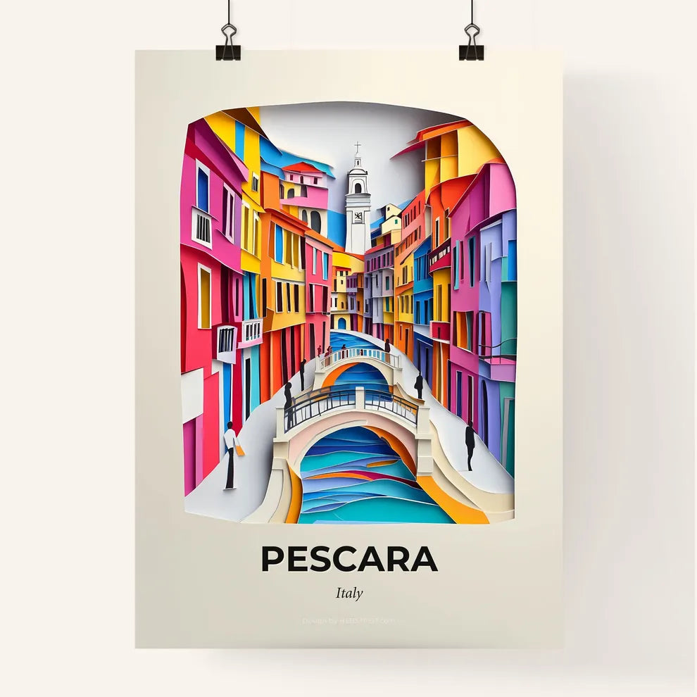 Vivid Pescara, Italy, Colorful Poster