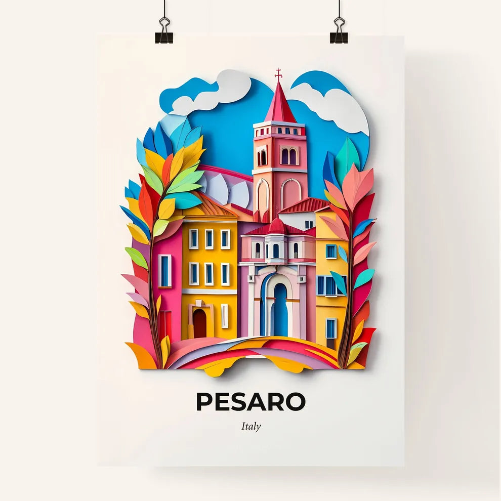 Vivid Pesaro, Italy, Colorful Poster