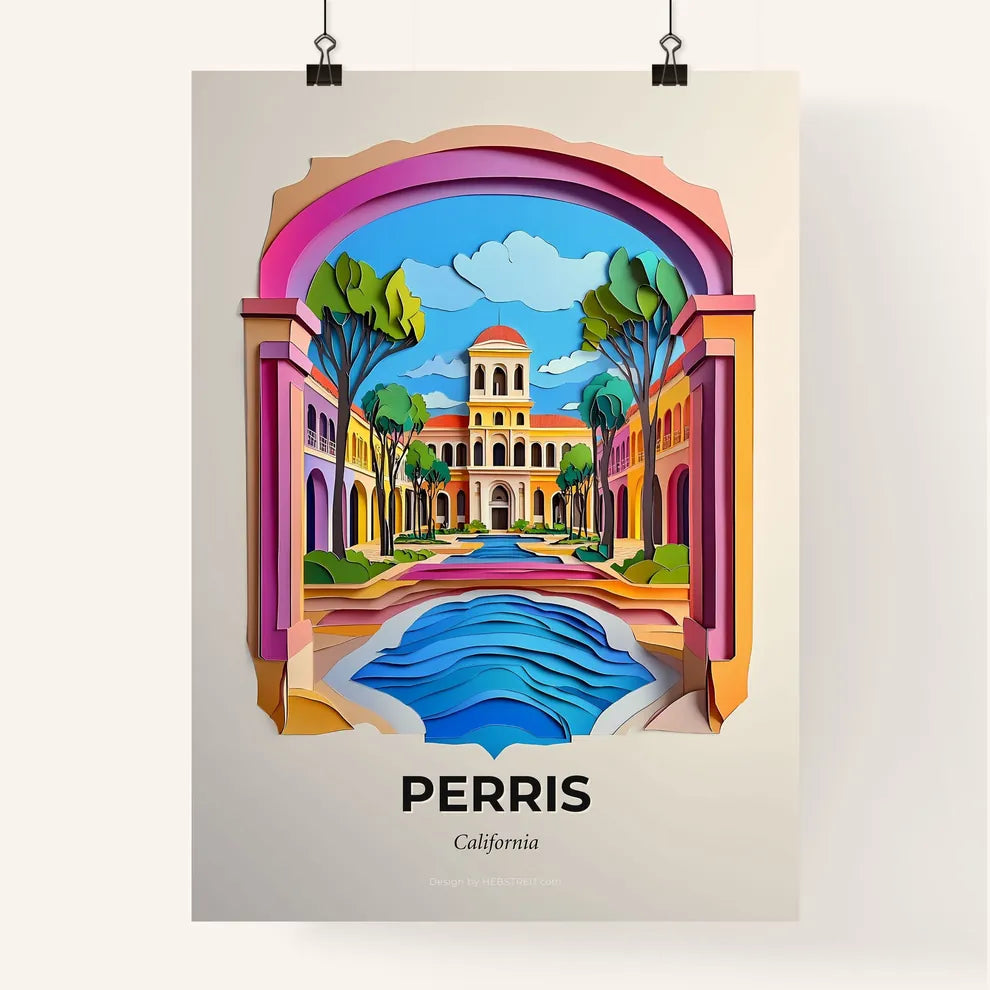 Vivid Perris, California, Colorful Poster